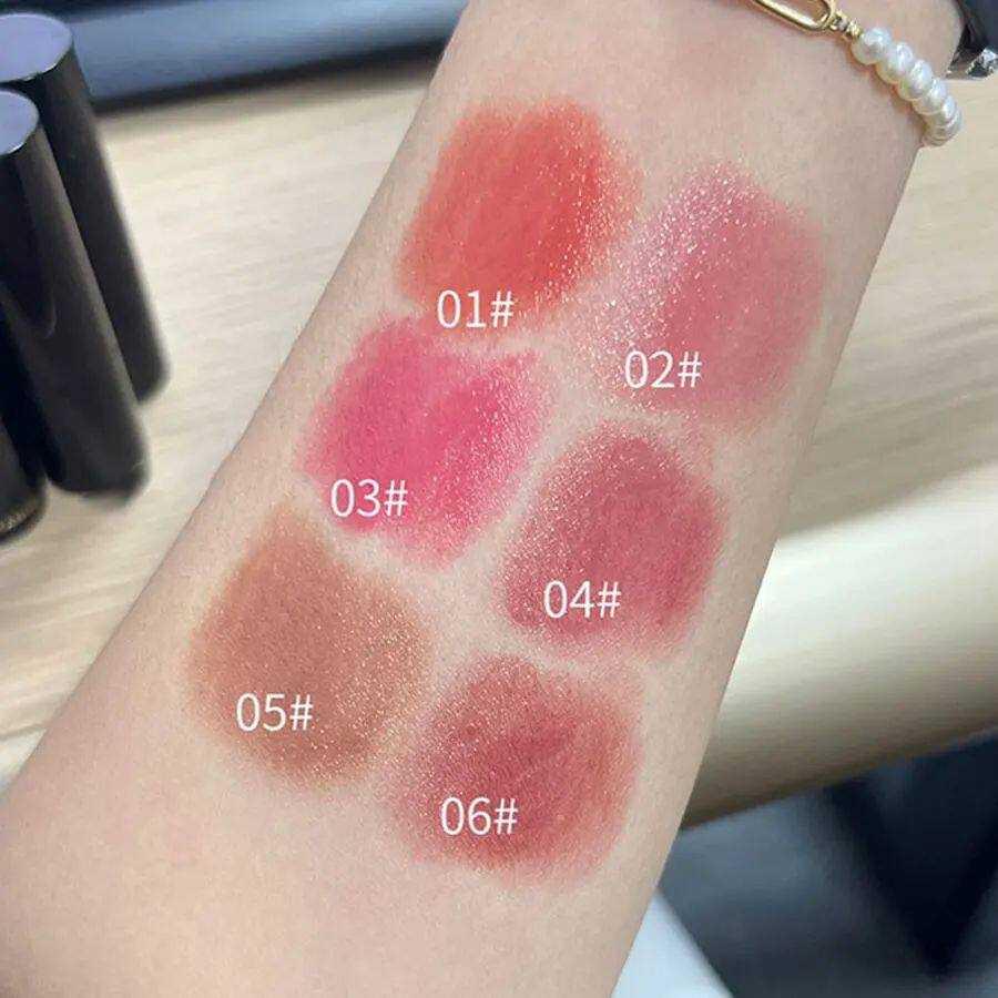 Red brown lipstick with waterproof, moisturizing, and glossy mirror finish for long-lasting vibrant lips