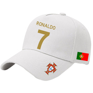 كاب Ronaldo رقم 7 بتصميم علم البرتغال متعدد الألوان.