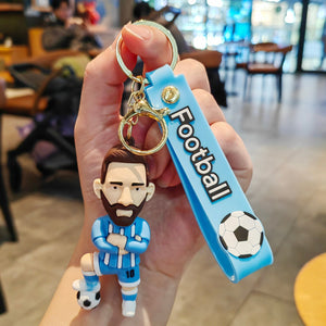 ميدالية مفاتيح Football بتصميم لاعبي كرة القدم المحترفين.