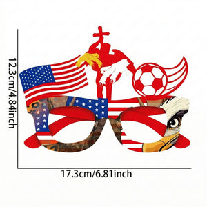 نظارات احتفالات World Cup بتصاميم أعلام دول متنوعة.
