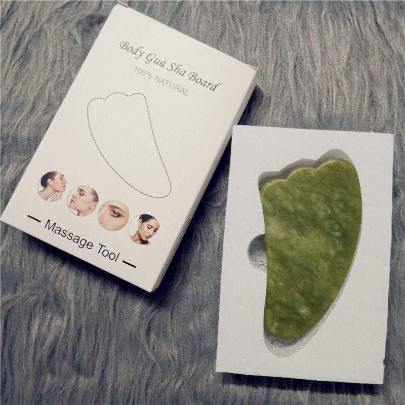 Natural Jade Gua Sha Scraper Board Massage Rose Quartz Jade.