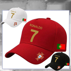 كاب Ronaldo رقم 7 بتصميم علم البرتغال متعدد الألوان.