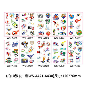 Tattoo stickers for the US, Canada, Mexico World Cup football rugby tournament, America's Cup face paper, waterproof sweat-resistant hair 10 sheets.