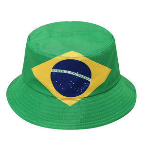 قبعة Bucket Hat بتصميم أعلام الدول لمشجعي كأس العالم.