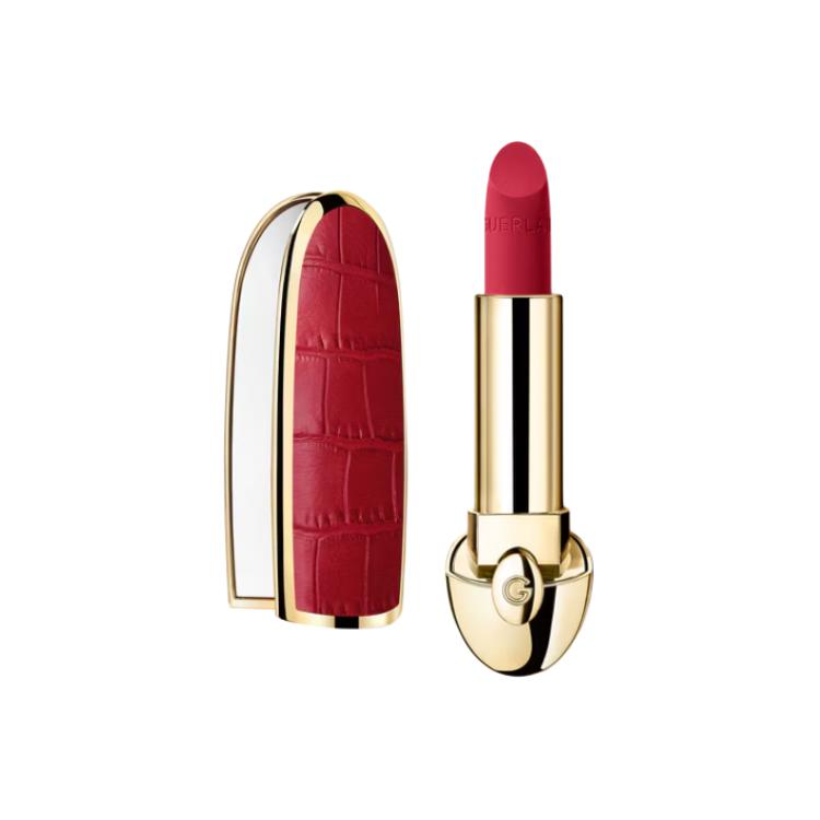 Guerlain Crimson Crocodile Pattern Gemstone Lipstick Lipstick Silky Creamy Matte Lightweight, Long-Lasting, Easy to Apply, Premium Look, 3.5g.