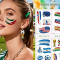 2026 World Cup Temporary Tattoos – Football Cheer Stickers for Face and Body.
