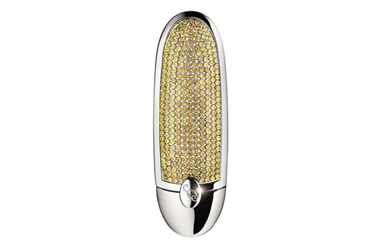 Guerlain Exquisite Gemstone Queen Lipstick Shell Black Gold Radiant Crystal Pink.