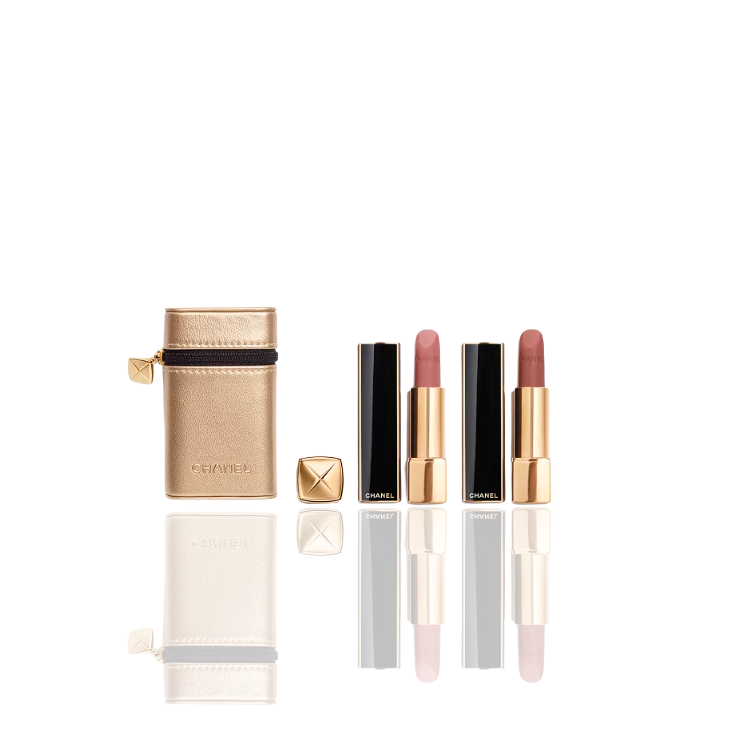 CHANEL Velvet Lipstick Star Makeup Set 478+479 Easy to Apply Natural Cosmetics.