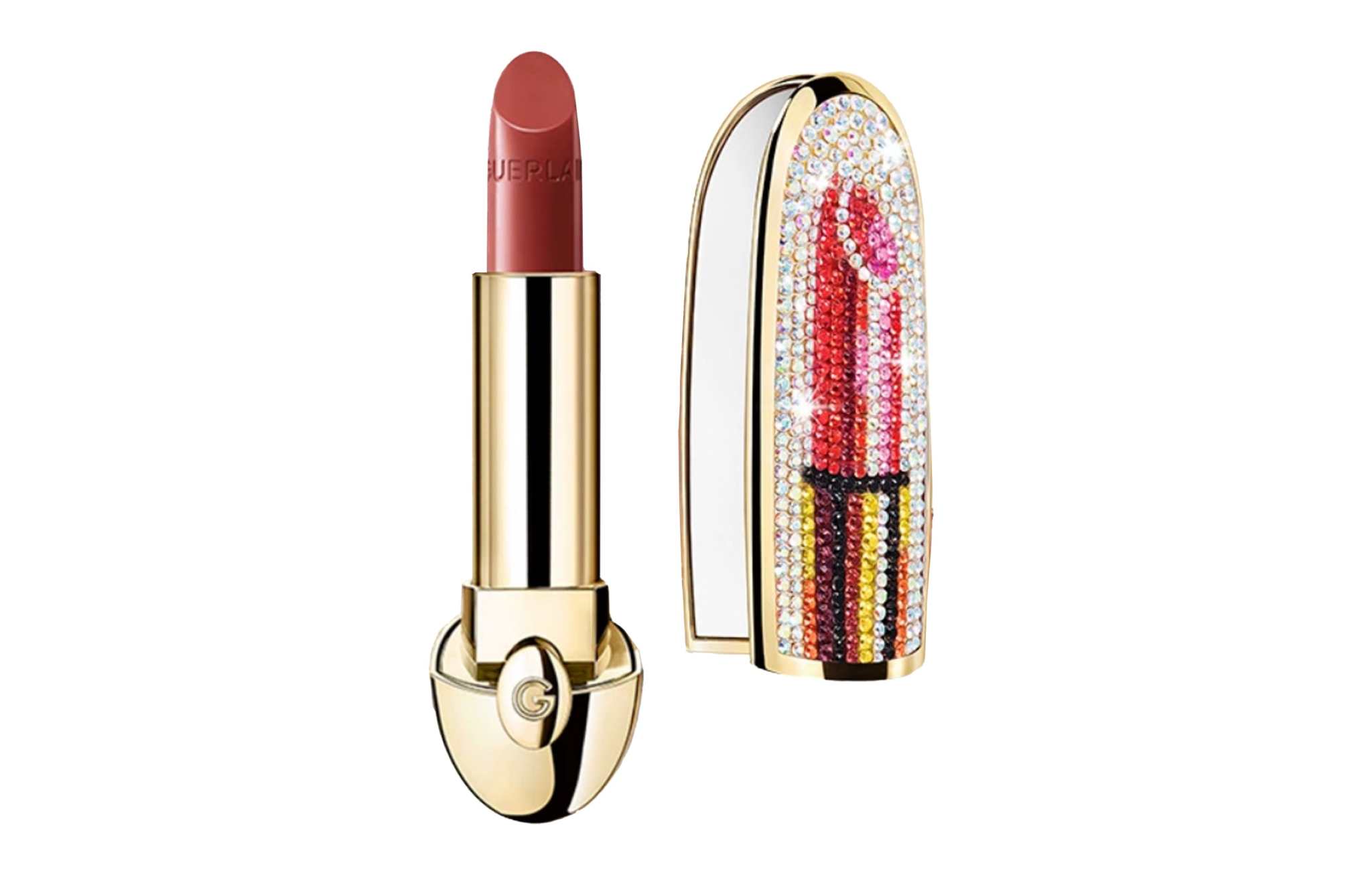 Guerlain Christmas Limited Edition Magnificent Diamond Kiss Gemstone Lipstick, Satin, Easy to Color, 3.5g.