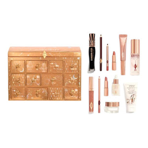 CT Charlotte Beauty Treasure Chest Makeup Set 2025 Christmas Collection Easy to Apply Pigment Twelve-Piece Set Birthday Gift Christmas Gift for Girlfriend