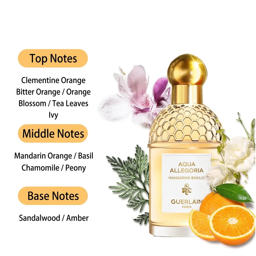 هرم النوتات العطرية للعطر الأصفر في مجموعة غيرلان