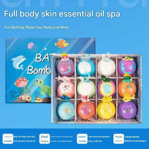 IYOKUJI CLUB 12-Piece Kids Bath Bomb Set with Surprise Toys.