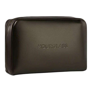 hourglass vegan leather makeup bag for portable storage