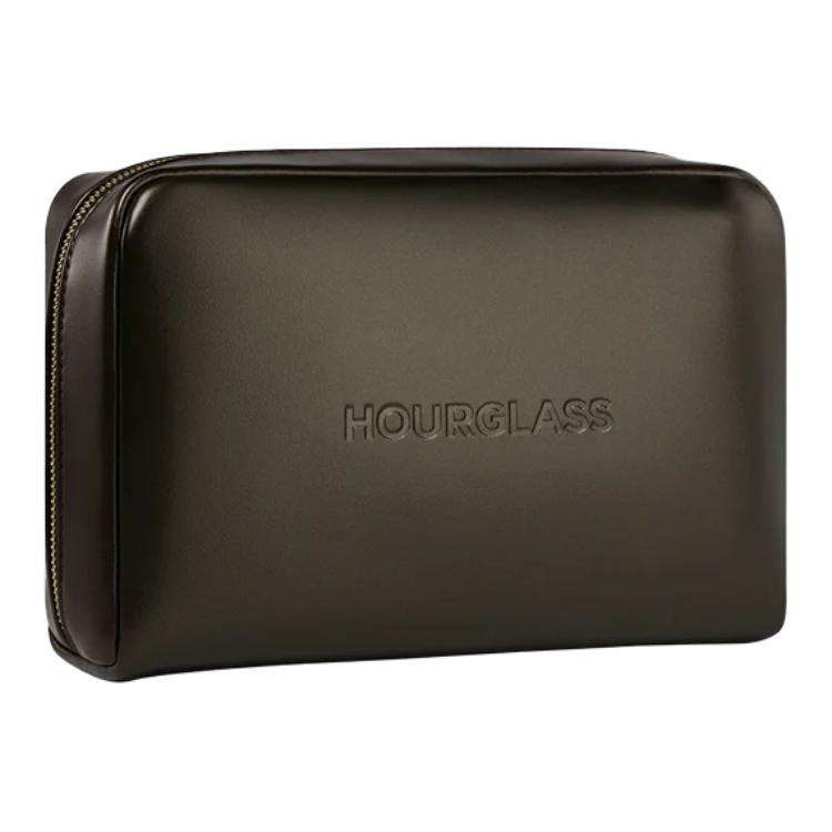 hourglass vegan leather makeup bag for portable storage