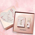 YSL Pink Marble Limited Edition luxury makeup set with pink marble design and gold YSL logo