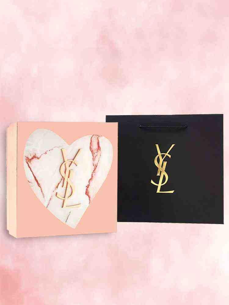 YSL Pink Marble Limited Edition makeup set with pink marble design and luxury packaging