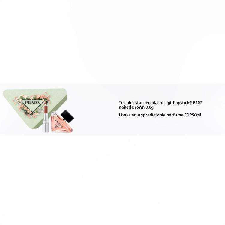 PRADA Heart Flower Lip Perfume Set EDP Bitter Orange Amber 50ml+3.8g.