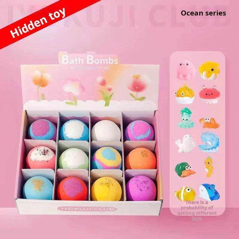 Colorful crystal bath salt ball sets for children, the best bath toys with hidden zodiac water toys and soothing scents.