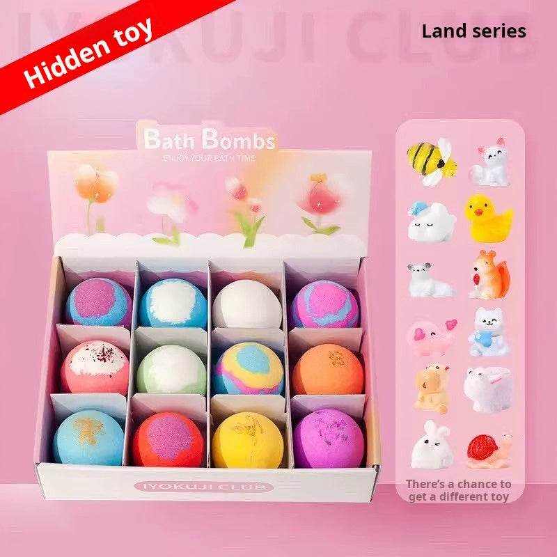 Colorful crystal bath salt ball sets with hidden zodiac toys, best bath toys for kids' fun and safe bath time