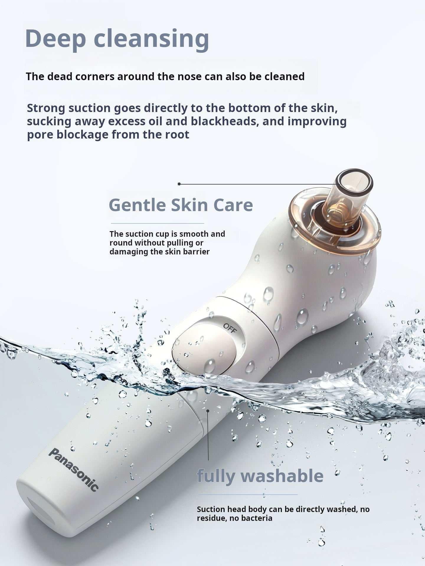Japan Panasonic EH-SC10 blackhead suction device pore cleaner dry battery imported nose beauty device blackhead removal
