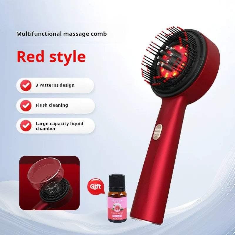 Scalp massager minnow medicine artifact head kneading massage comb red light electric introduction essence hair growth comb