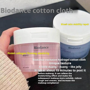 Korean Biodance Collagen Cotton Pads, Gel Moisturizing Serum, Apply to the face before makeup, moisturize, soothe and shrink pores.