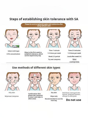 Stridex Salicylic Acid Cotton Pads Genuine Brush Acne Removal Mouth Closure Acne Blackhead Wet Compress Cleanses and Shrinks Pore Acid.
