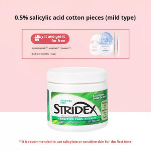 Stridex Salicylic Acid Cotton Pads Genuine Brush Acne Removal Mouth Closure Acne Blackhead Wet Compress Cleanses and Shrinks Pore Acid.