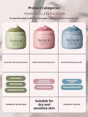 Arencia Green Rice Cake Cleansing Balm, Plant Extract, Deep Moisturizing, Cleansing, Moisturizing, Gentle Skincare Cleanser.