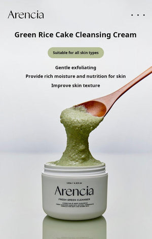 Arencia Green Rice Cake Cleansing Balm, Plant Extract, Deep Moisturizing, Cleansing, Moisturizing, Gentle Skincare Cleanser.