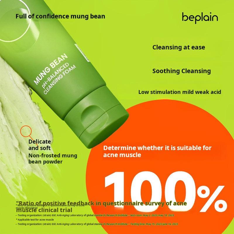 Korean beplain mung bean facial cleanser female amino acid cleanser oliveyoung official authentic