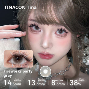 Tina contact lenses half a year throw small diameter rimless purple Tina contact lenses official genuine flagship store.