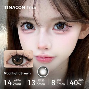 Tina contact lenses half a year throw small diameter rimless purple Tina contact lenses official genuine flagship store.