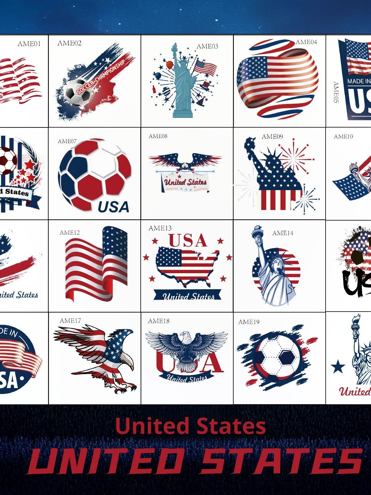 تاتو مؤقت World Cup بتصاميم منتخبات متنوعة وعالية الجودة.