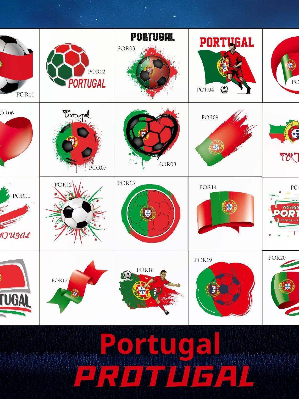 تاتو مؤقت World Cup بتصاميم منتخبات متنوعة وعالية الجودة.