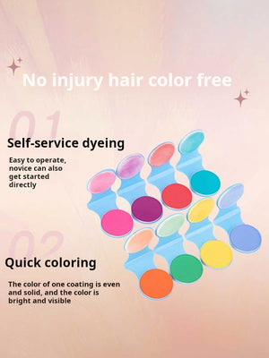 [Disposable Hair Dye Powder Foundation] Concert cosplay easy-to-color music festival stage color dye set tool hair dye.