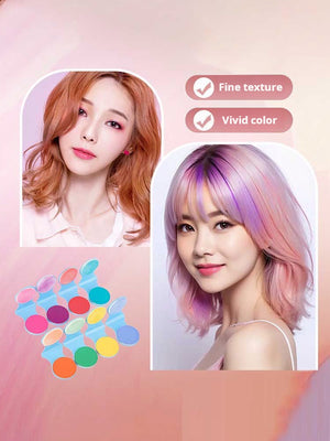 [Disposable Hair Dye Powder Foundation] Concert cosplay easy-to-color music festival stage color dye set tool hair dye.