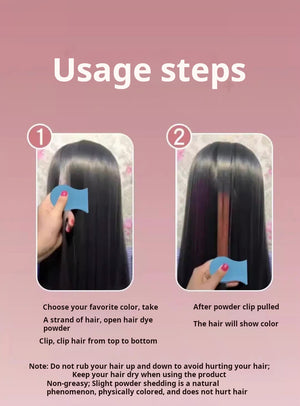 [Disposable Hair Dye Powder Foundation] Concert cosplay easy-to-color music festival stage color dye set tool hair dye.