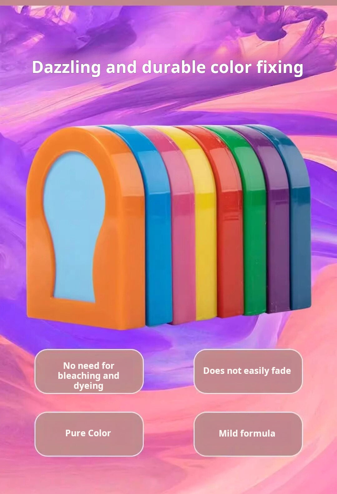 [Disposable Hair Dye Powder Foundation] Concert cosplay easy-to-color music festival stage color dye set tool hair dye.