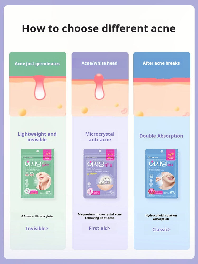 Korean Bear Pharmaceutical acne patches, acne masks, lightweight invisible concealers, makeup absorption, acne scar masks, 57 patches