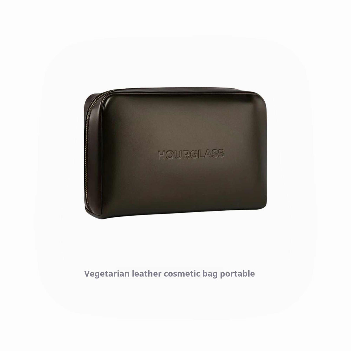 hourglass vegan leather makeup bag for portable storage