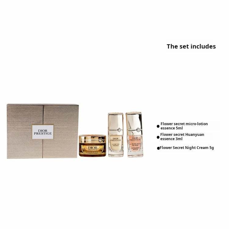 DIOR Floral Secret Essence Art Luxury Sample Skincare Set Soothes, firms, moisturizes, and nourishes