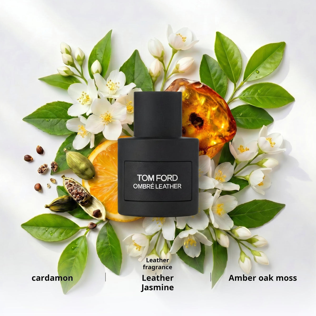 زجاجة عطر توم فورد الجلدي Ombré Leather بغطاء أسود