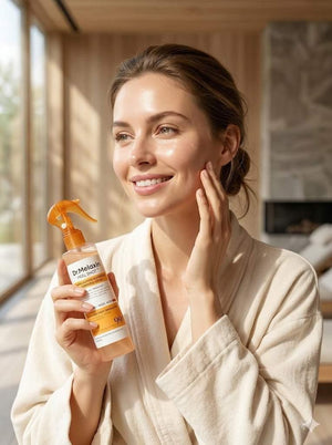 Dr.Melaxin Kojic Acid Turmeric Exfoliating Spray for Brightening Skin.